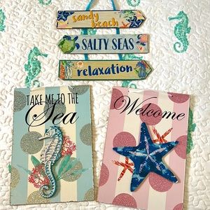 Beachy tropical wall decor